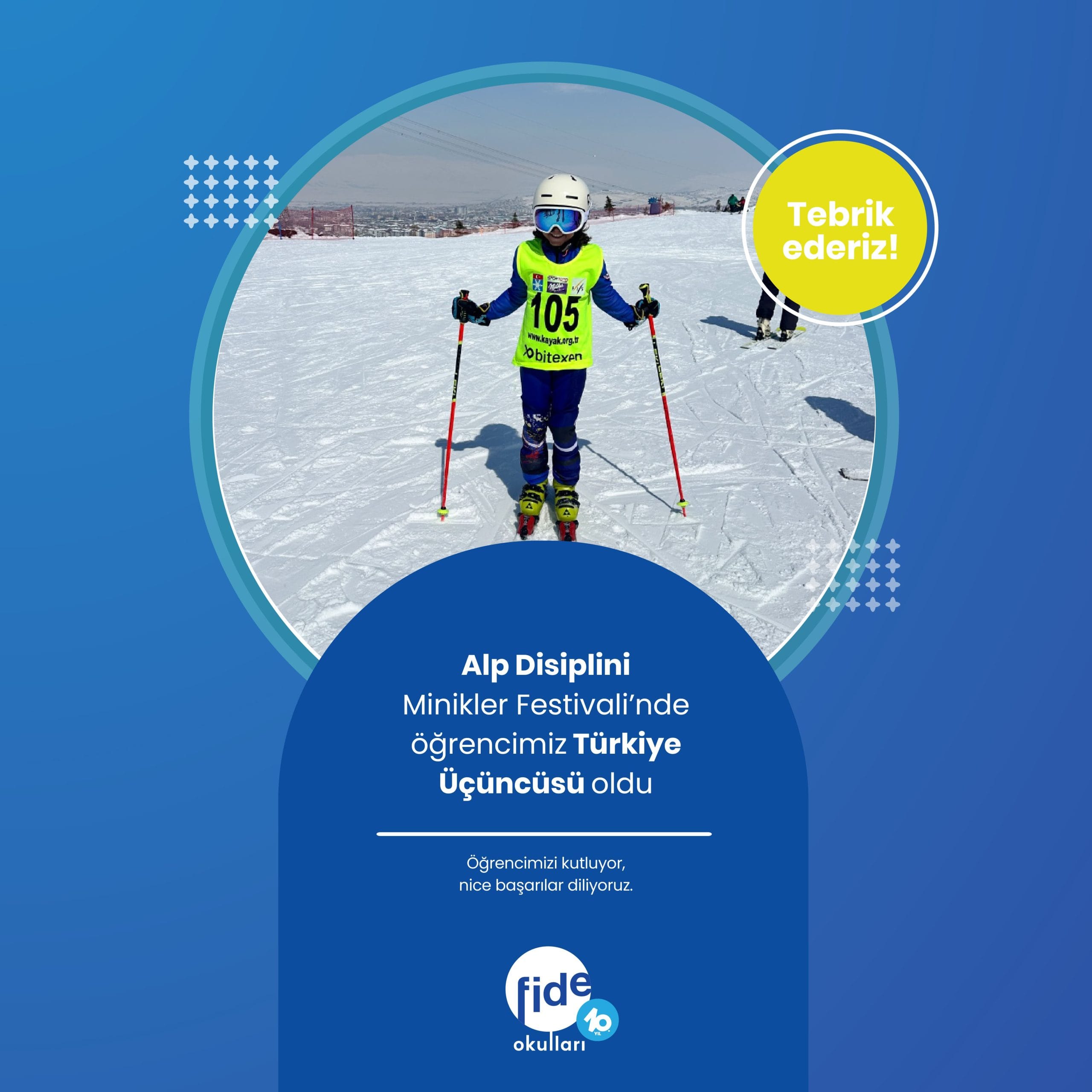 Alp Disiplini Minikler Festivali'nde Öğrencimiz Türkiye Üçüncüsü Oldu