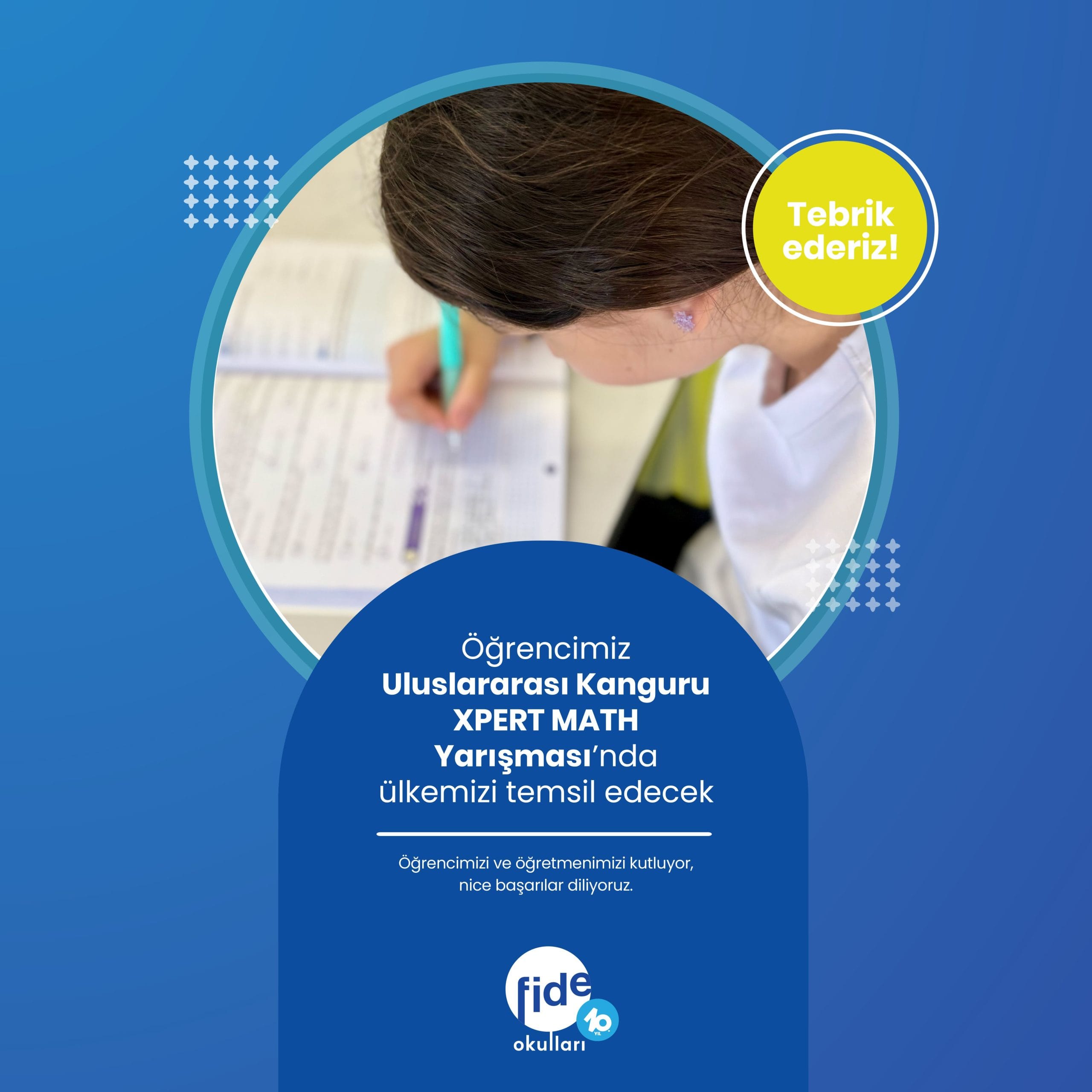 Öğrencimiz Uluslararası Kanguru XPERT MATH Yarışması’nda ülkemizi temsil edecek